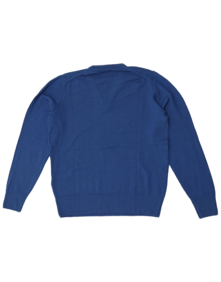 Zara Pull Col V Homme Bleu Moyen