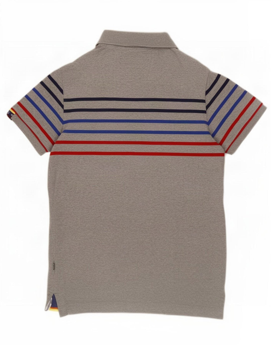 Superdry Polo Homme Gris Moyen Rayé Coton
