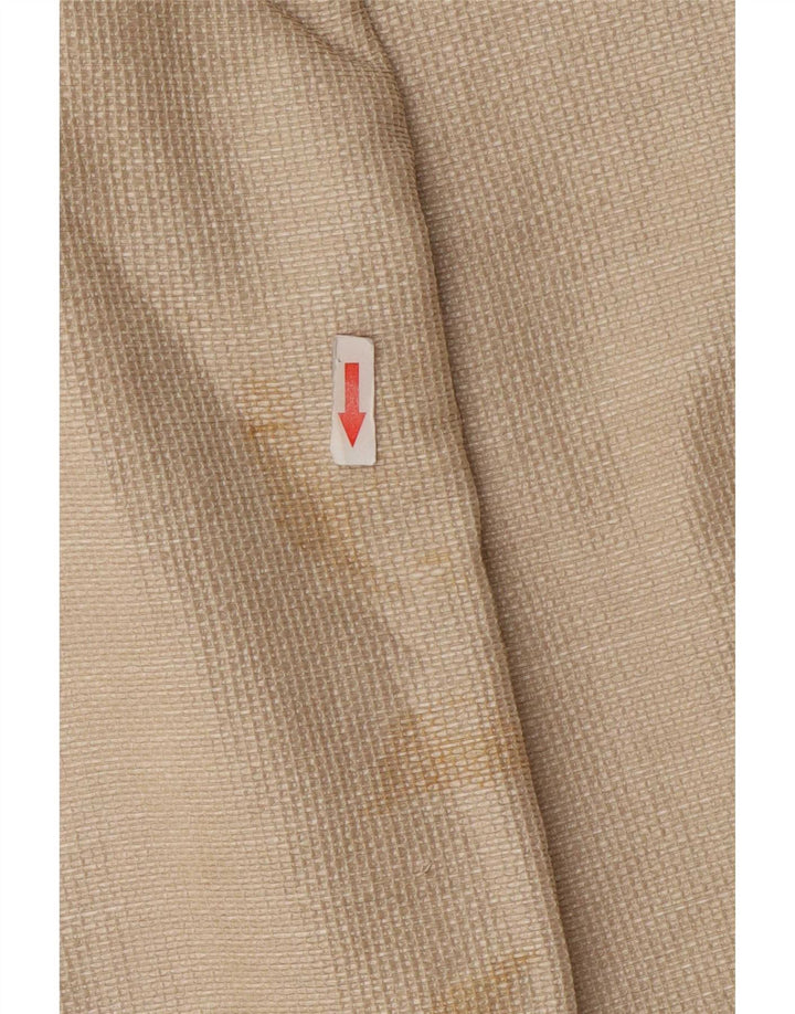 Zara Veste Blazer Femme UK 12 Coton Beige Moyen