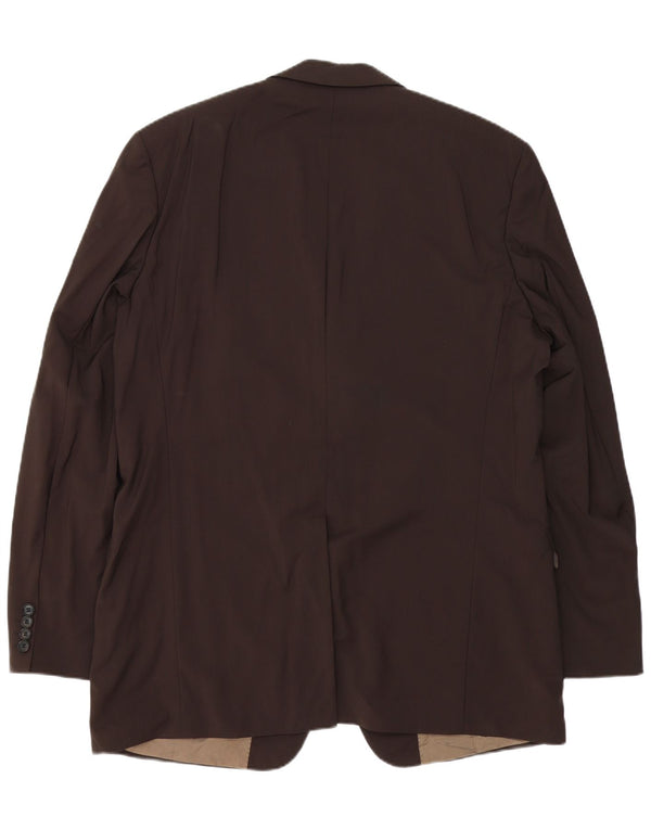 Cerruti 1881 Veste blazer 3 boutons pour homme IT 51 Large laine vierge marron