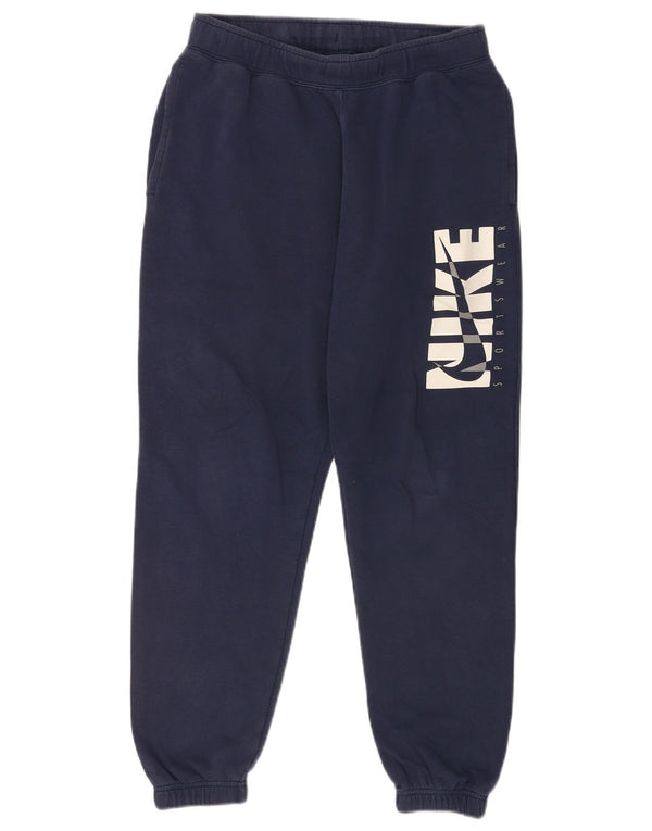 Nike Pantalon de survêtement graphique pour homme en coton bleu marine Taille S