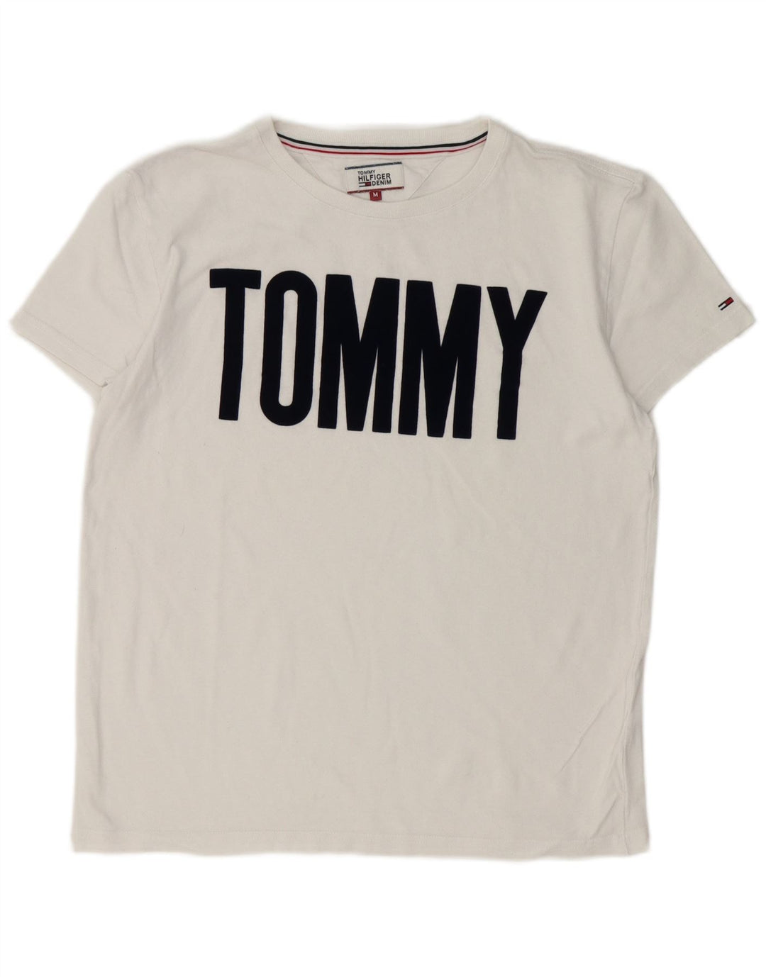 Tommy Hilfiger T-Shirt Graphique Homme Blanc Moyen