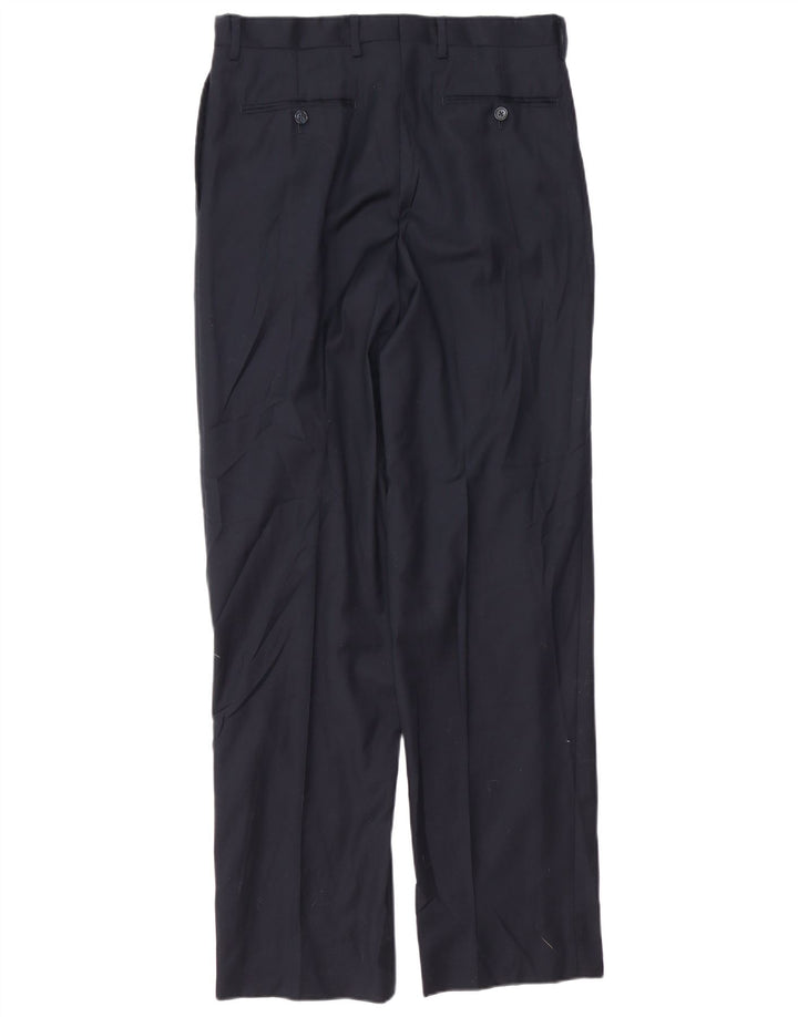 CALVIN KLEIN Pantalon de costume pour homme W32 L33 Bleu marine Laine