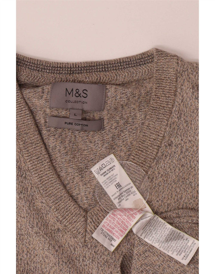 Marks & Spencer Débardeur pour homme en coton moucheté beige grand