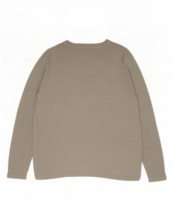 Zara Femme Pull Col Bateau UK 16 Grand Acrylique Gris