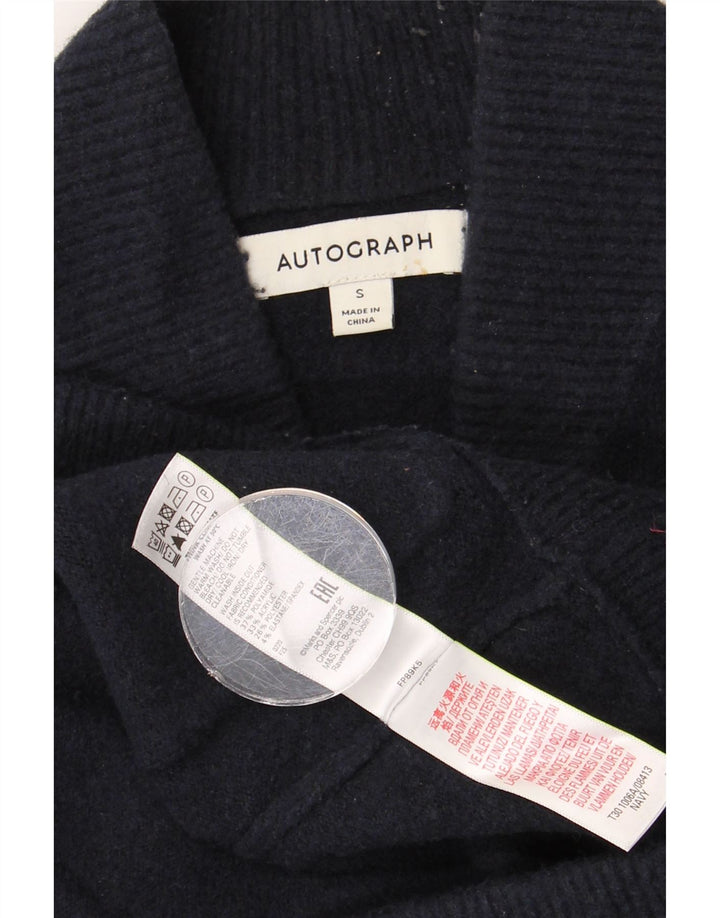 MARKS & SPENCER Pull Cardigan Autograph Homme Petit Bleu Marine Polyamide