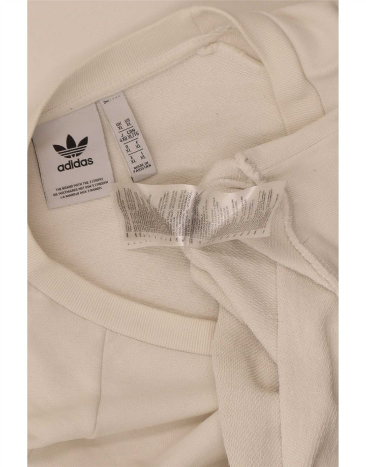Adidas Sweat-shirt pour homme XL en coton blanc