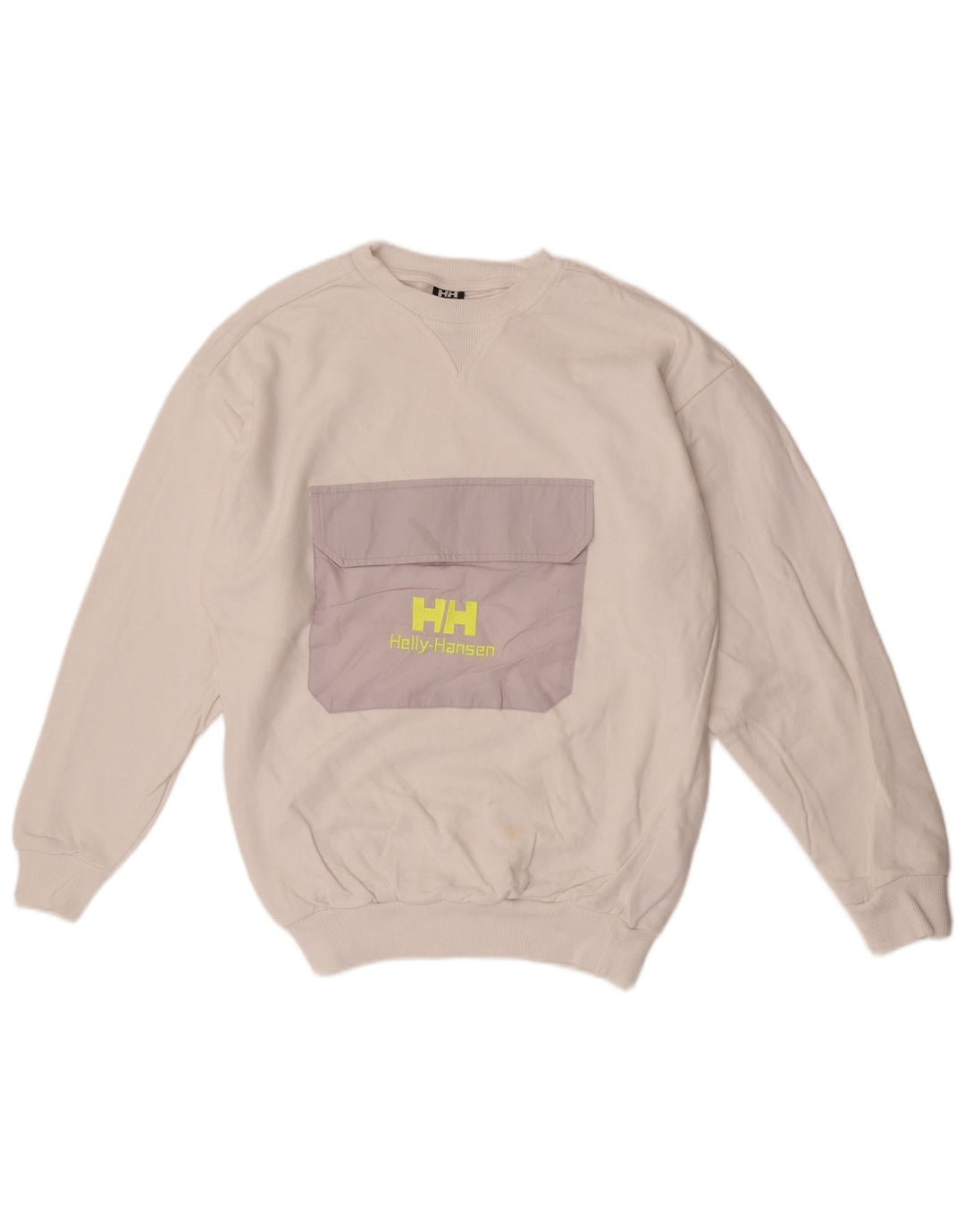 Helly Hansen Sweat-shirt graphique pour homme en coton color block Blanc Taille S