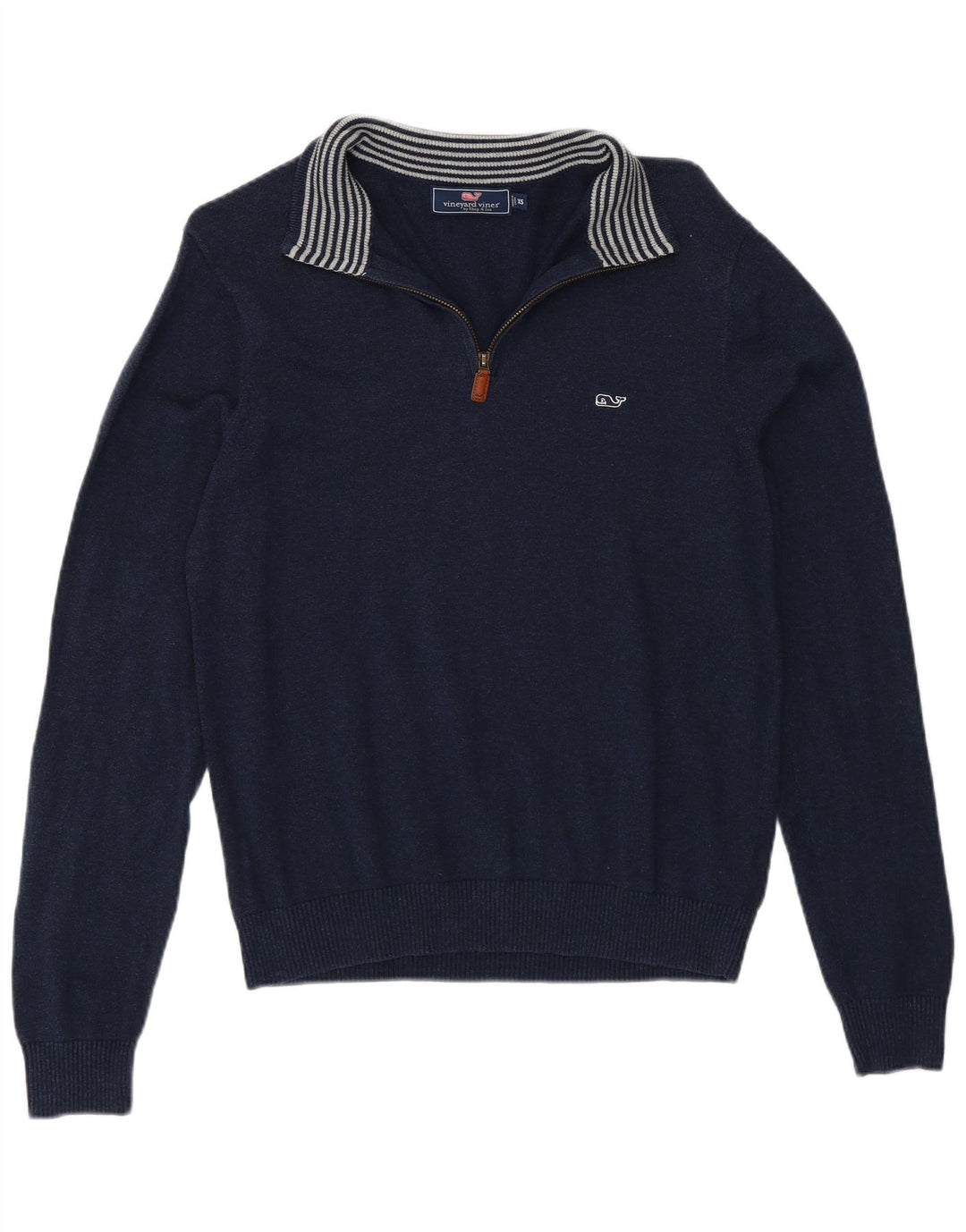 Vineyard Vines Pull col zippé pour homme XS Bleu marine Coton