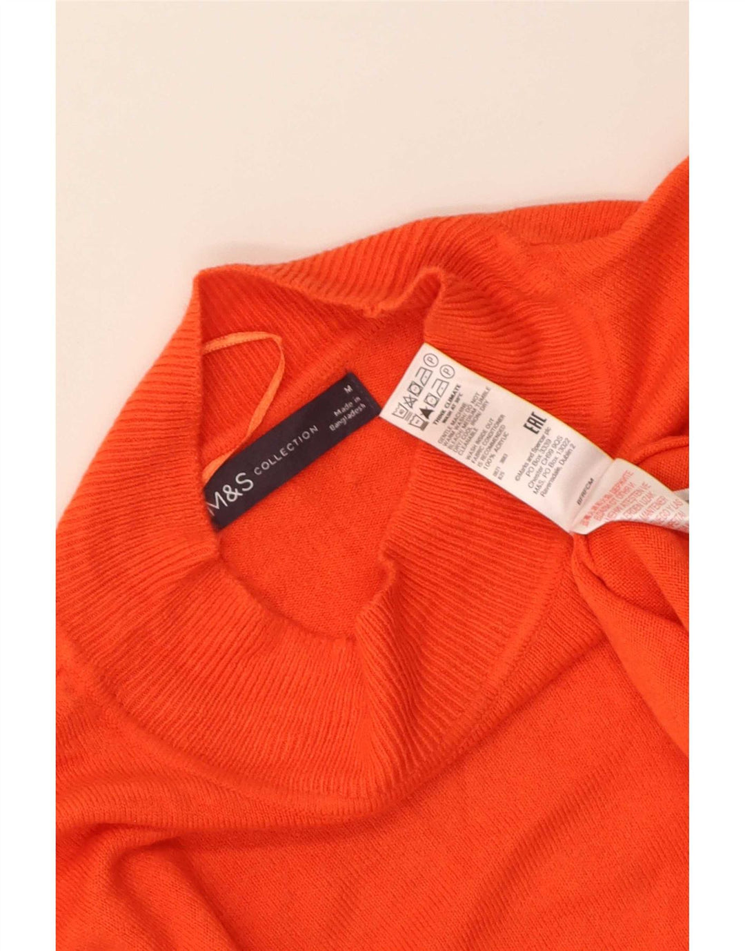 Marks & Spencer Pull col roulé pour femme UK 14 Orange moyen