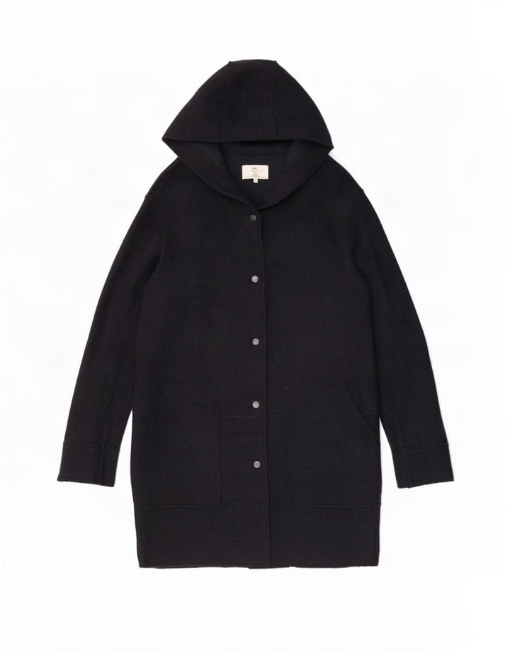Zara Manteau à capuche pour femme UK 12 Bleu marine moyen
