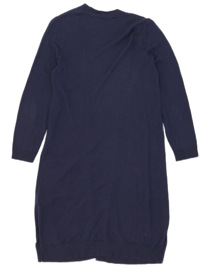Marks & Spencer Pull cardigan long pour femme UK 12 Bleu marine moyen