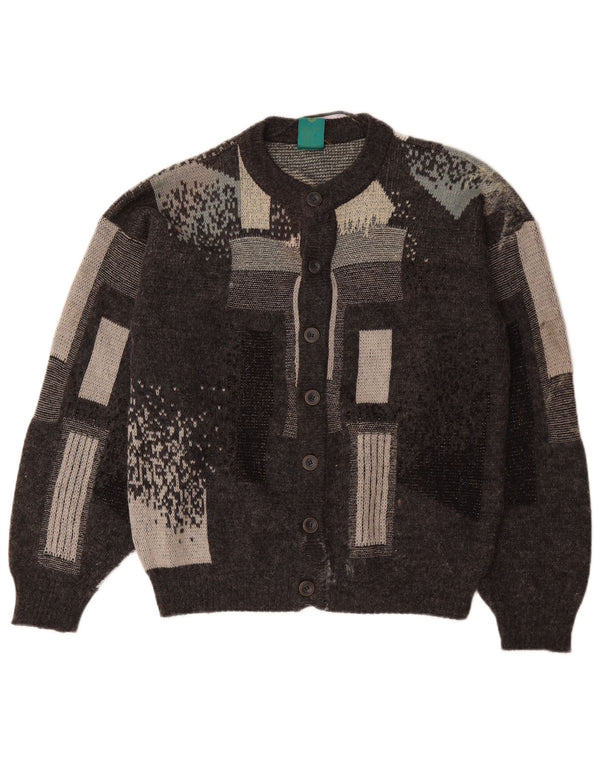 Canda Pull Cardigan Homme Petit Gris Géométrique Acrylique