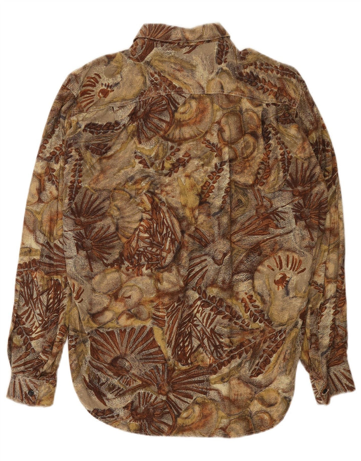 Chemise homme vintage Viscose florale marron moyen