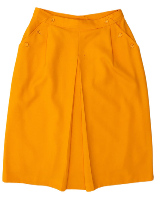 vintage Femme A-Line Jupe W30 Laine Orange Moyenne