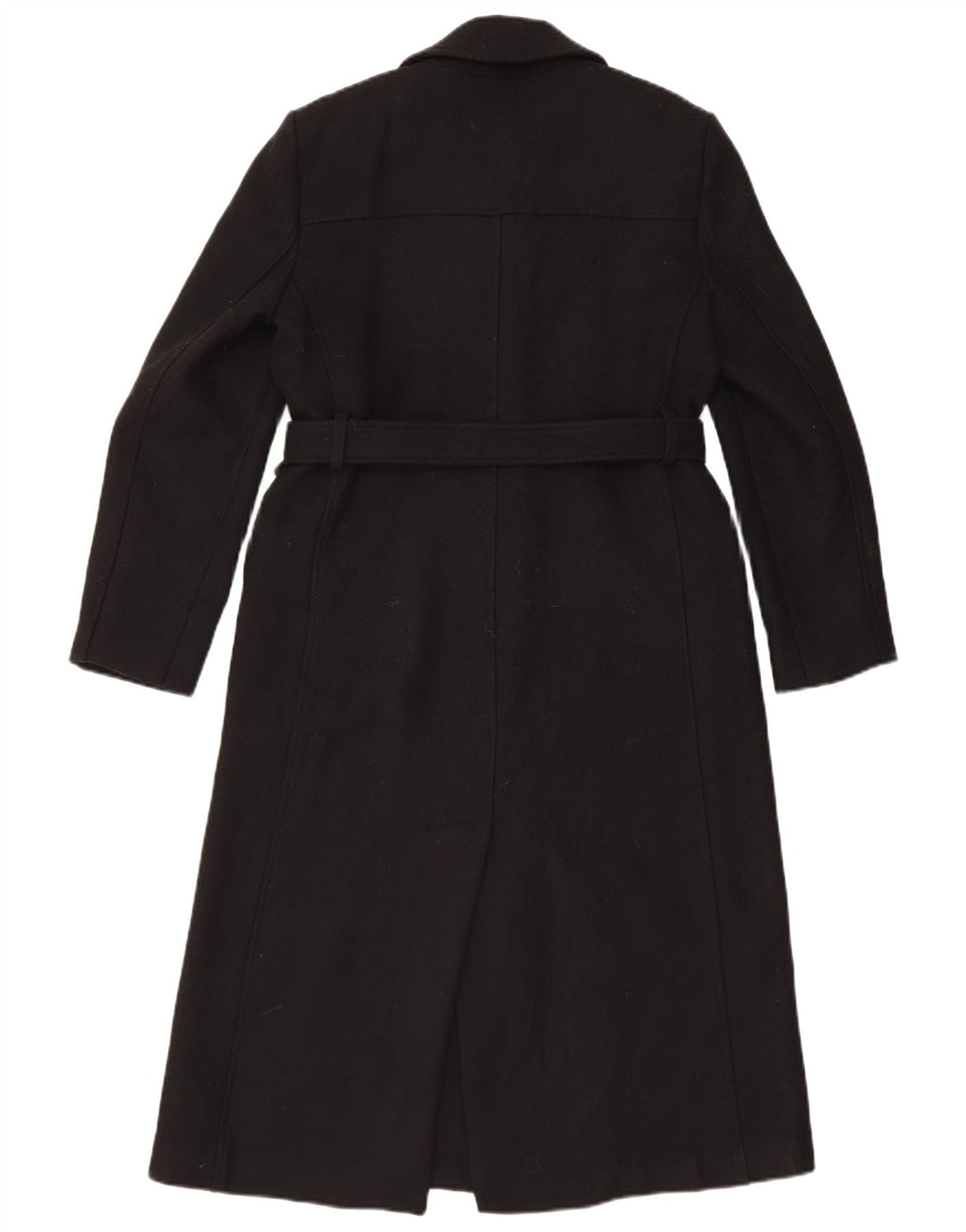 Zara Femme Pardessus UK 14 Laine Noir Moyen