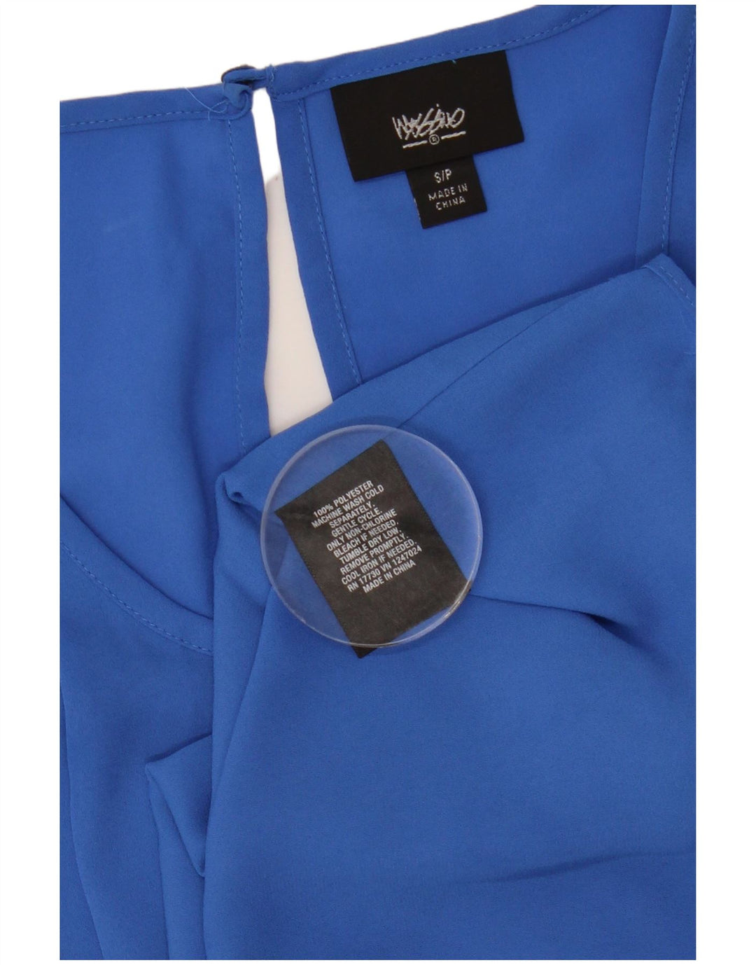 MOSSIMO Chemisier sans manches pour femme UK 10 Petit Bleu Polyester