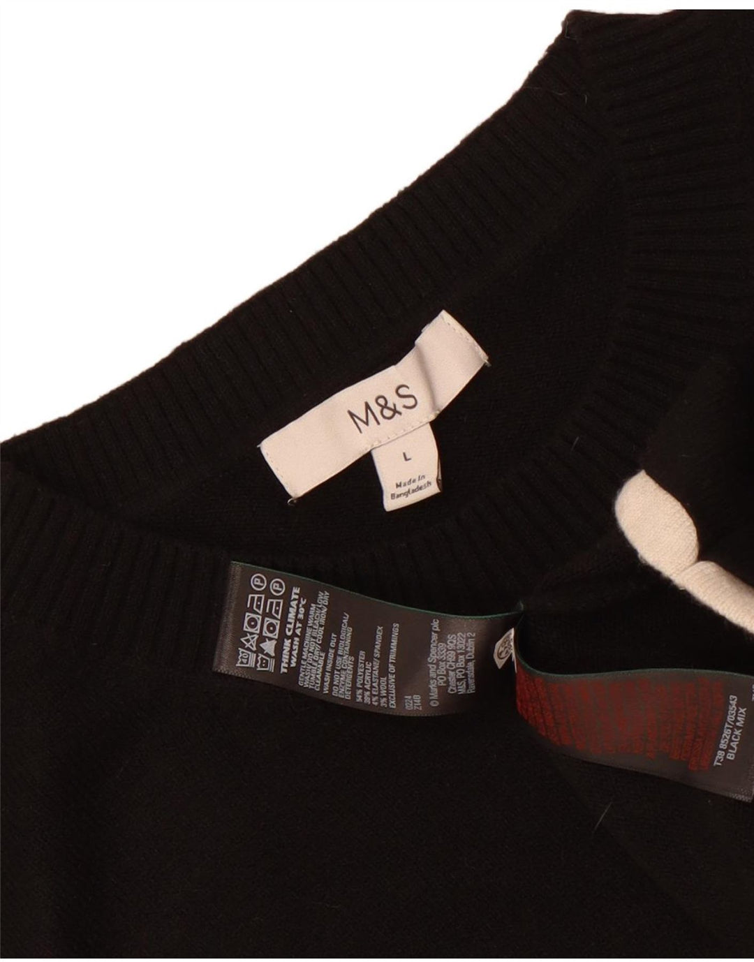 Marks & Spencer Débardeur pour homme Large Noir Polyester