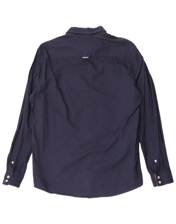 Crew Clothing Chemise cintrée pour homme en coton bleu marine Taille L