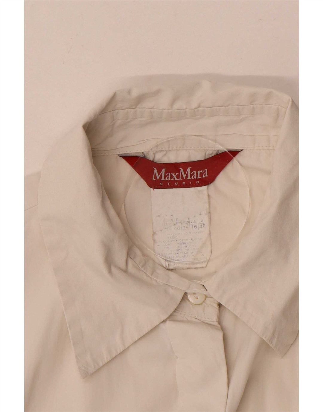 Max Mara Chemise Chemisier Femme UK 16 Large Blanc