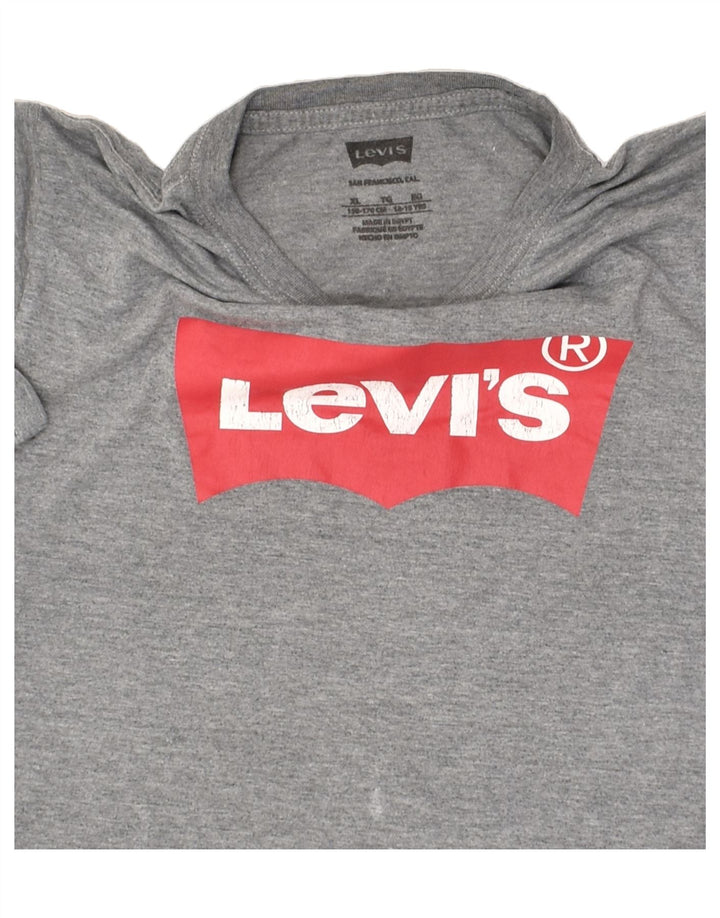 LEVI'S Boys Graphic T-Shirt Top 13-14 Years XL Grey | Vintage Levi's | Thrift | Second-Hand Levi's | Used Clothing | Messina Hembry 