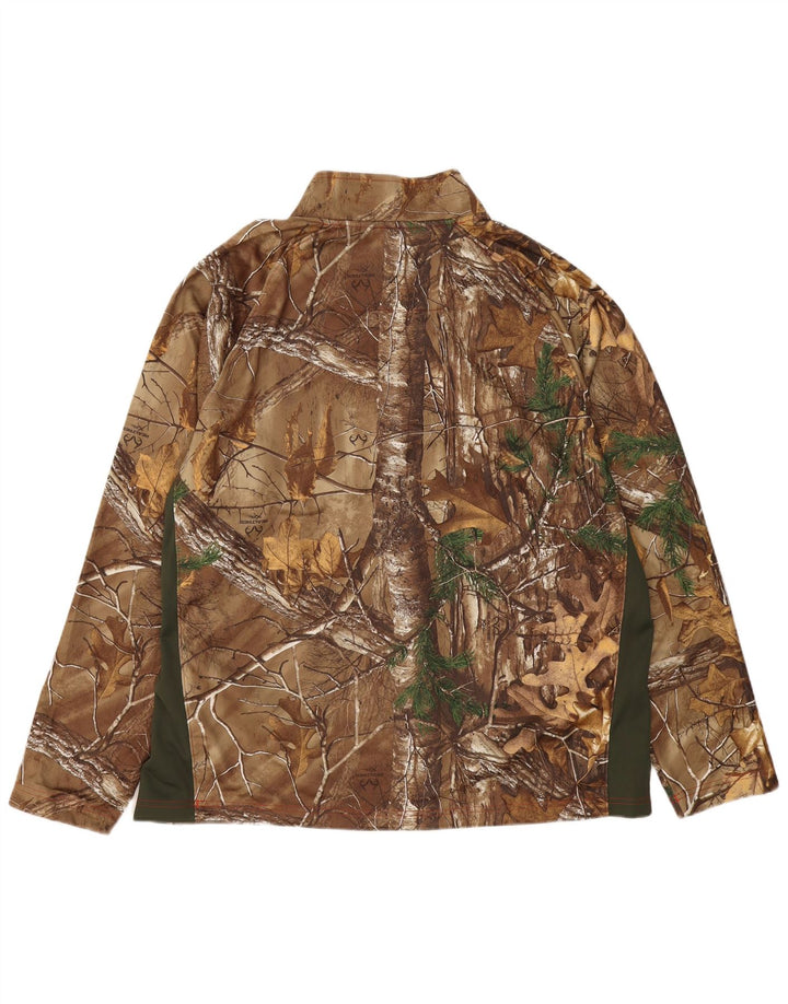 UNDER ARMOUR Haut de Survêtement Cold Gear Pull Homme Marron 2XL Colorblock