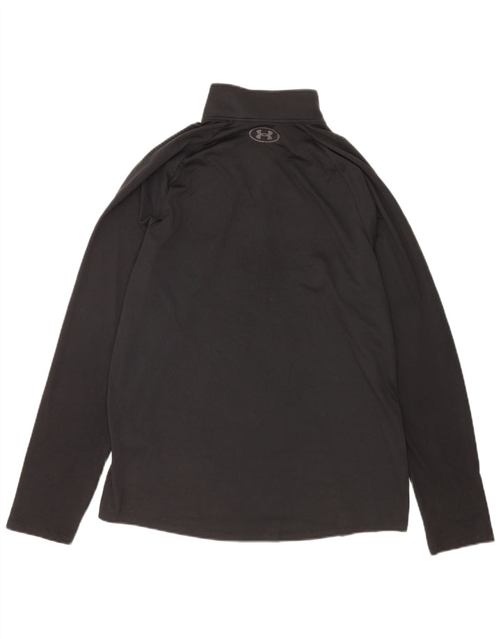 Under Armour Haut de Survêtement Zip Neck Pullover Homme Noir Moyen Polyester
