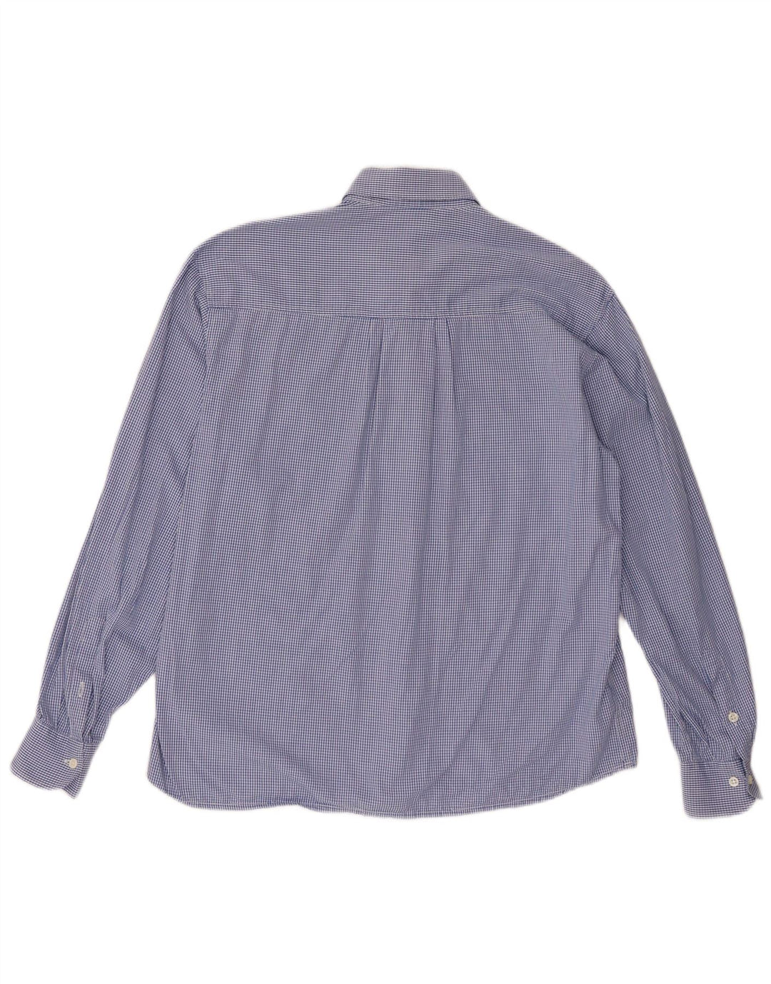 Emmanuel Schvili Chemise régulière à manches longues pour femme UK 18 XL Bleu Vichy