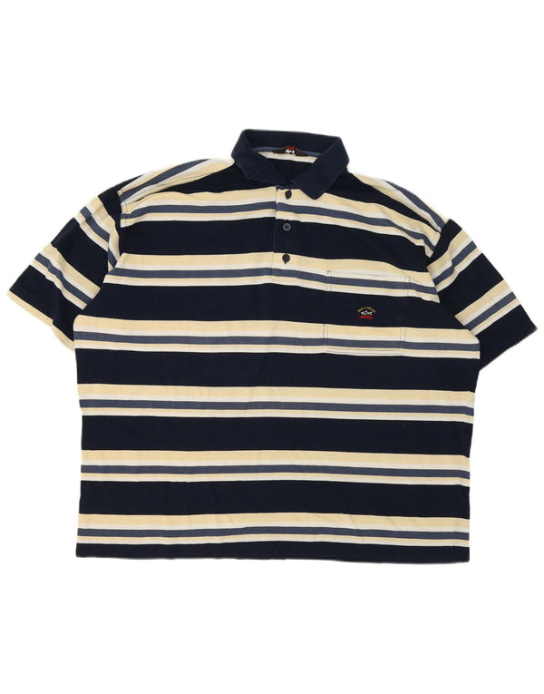 Paul & Shark Polo Homme 2XL Bleu Marine Rayé Coton