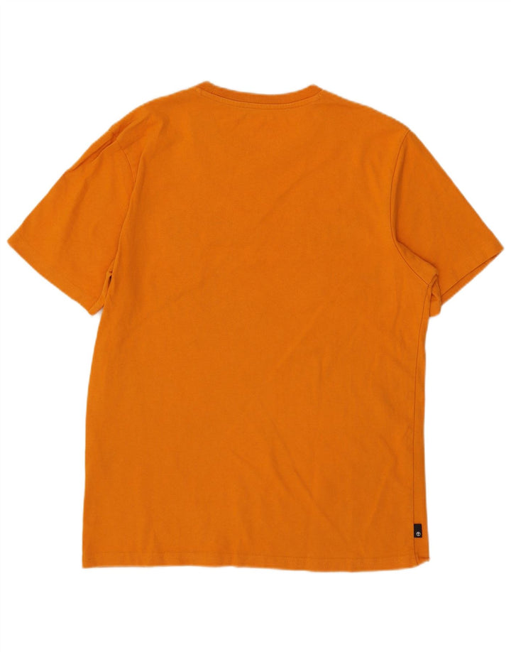 Timberland Tee-Shirt Regular Fit Graphic Homme Orange Moyen Coton