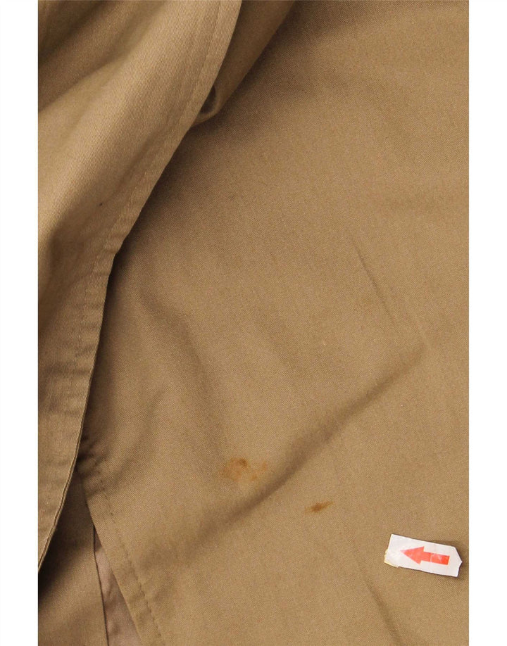 vintage Femme Longline Oversize Trench Coat IT 40 Petit Polyester Beige
