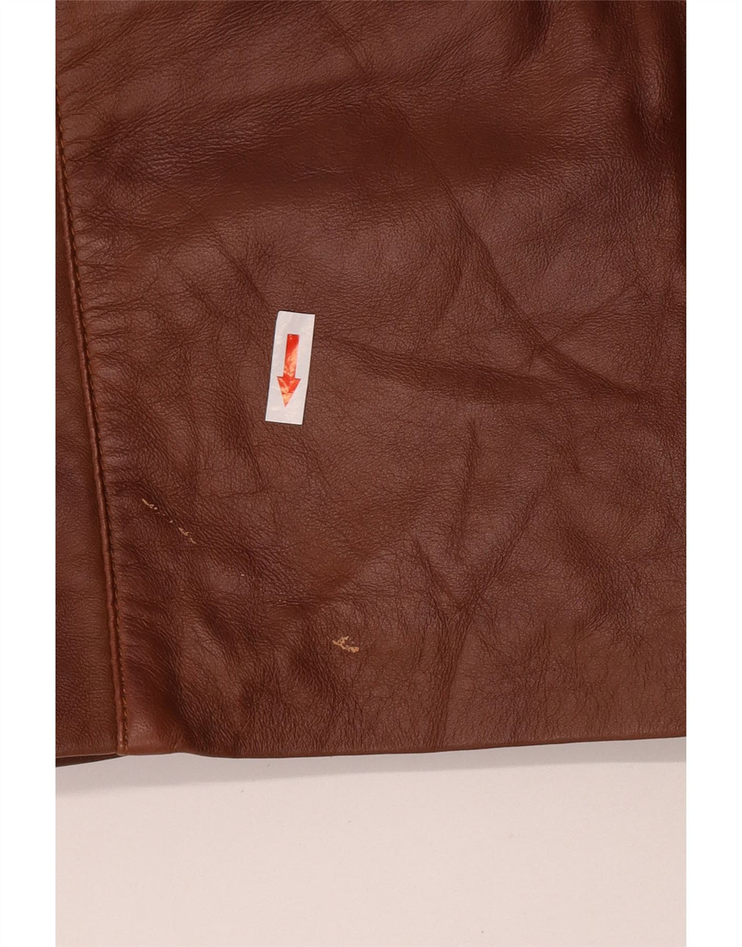 vintage Homme 3 Boutons Veste Blazer En Cuir UK 40 Grand Cuir Marron