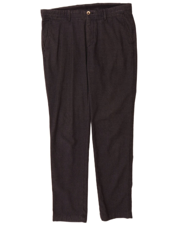 Massimo Dutti Pantalon chino coupe slim pour homme EU 42 Large W32 L32 Bleu marine