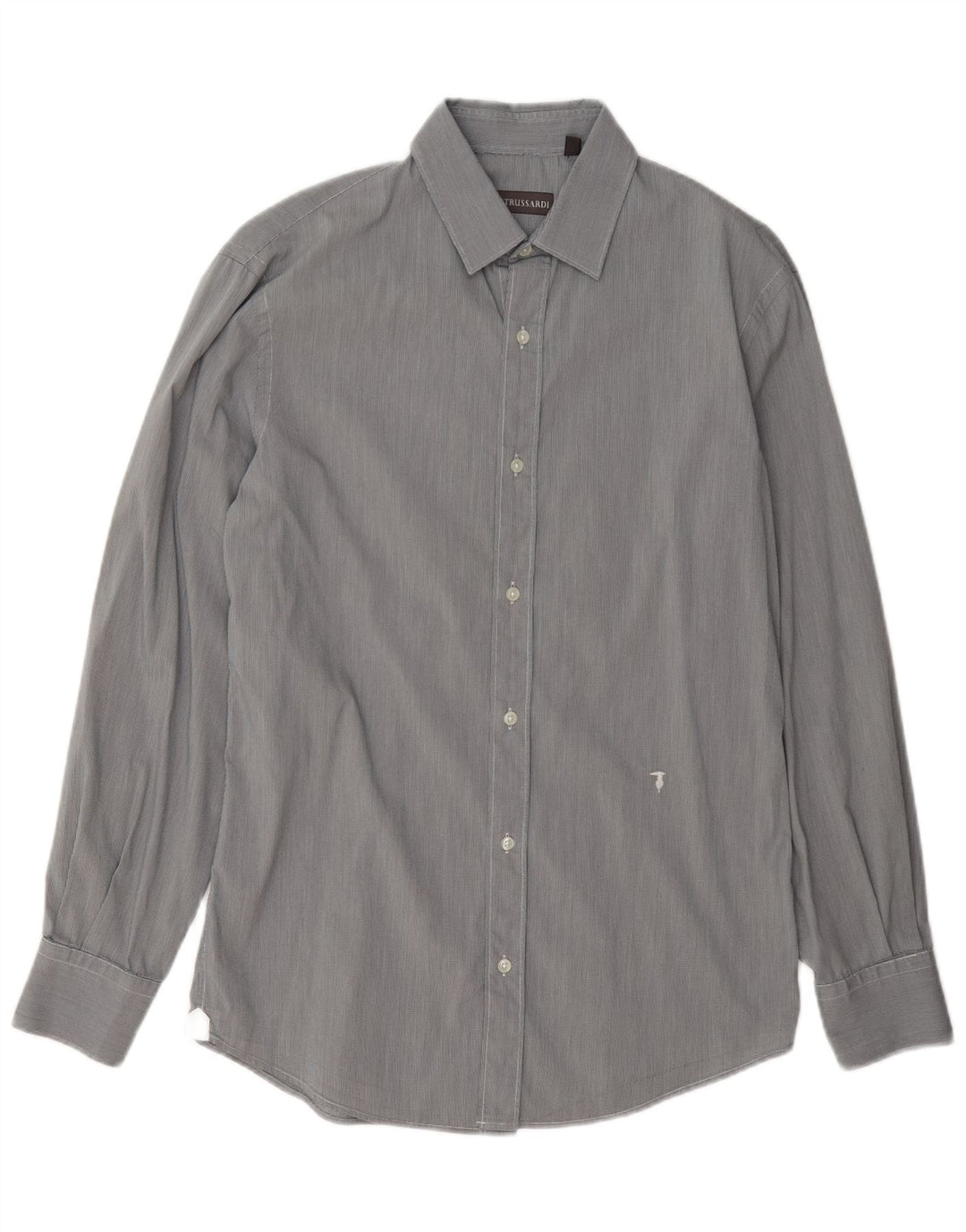 Trussardi Chemise Homme Taille 39 Pied-de-Poule Gris Moyen