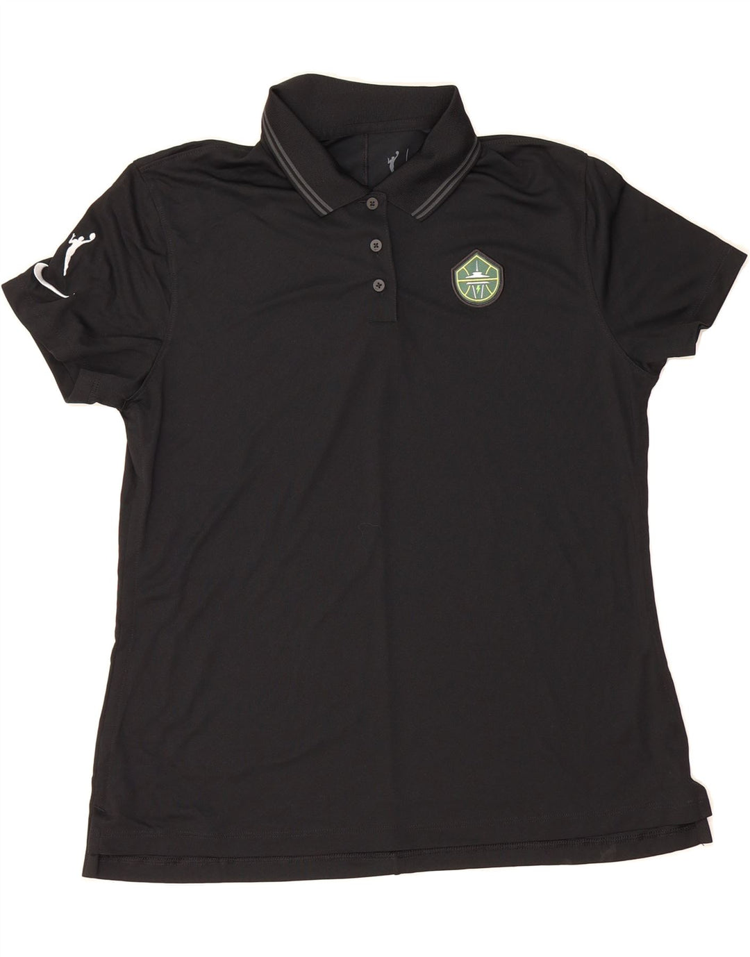 NIKE Womens Dri Fit Polo shirt UK 16 Large Black Polyester Vintage Nike and Second-Hand Nike from Messina Hembry 