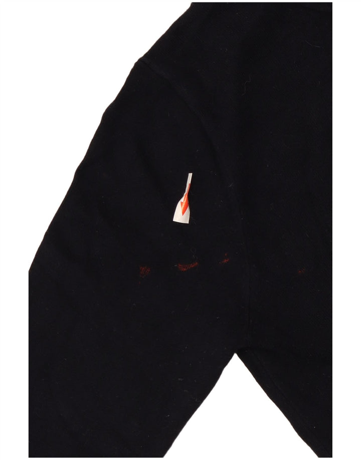 Zara Pull court à col rond pour femme UK 12 Bleu marine moyen Viscose