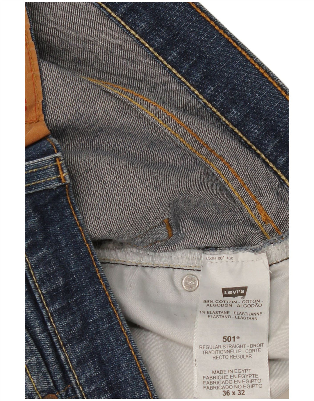 Levi's Jean Droit 501 Homme Bleu W36 L32 Coton