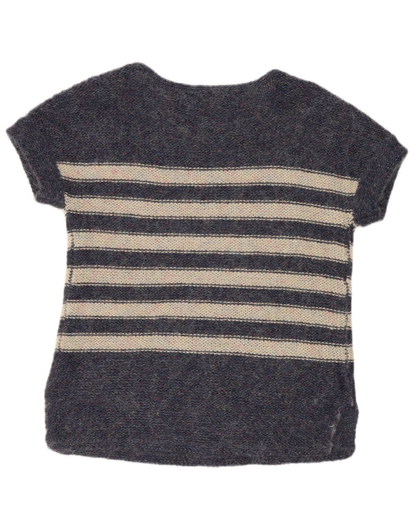 Gap Pull à manches courtes et col rond pour femme UK 6 XS Bleu marine rayé