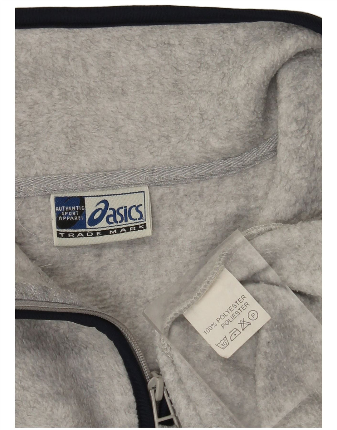 Asics Pull Polaire Zip Neck Homme XL Gris Polyester