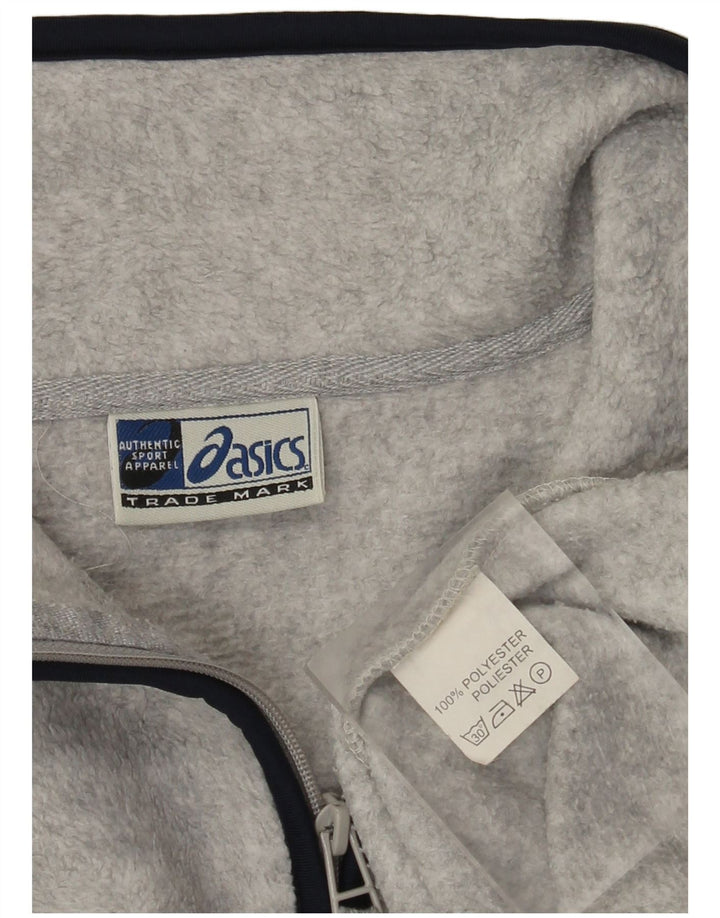Asics Pull Polaire Zip Neck Homme XL Gris Polyester