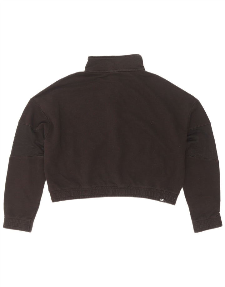 Puma Veste de survêtement surdimensionnée pour femme UK 10 Petit coton noir