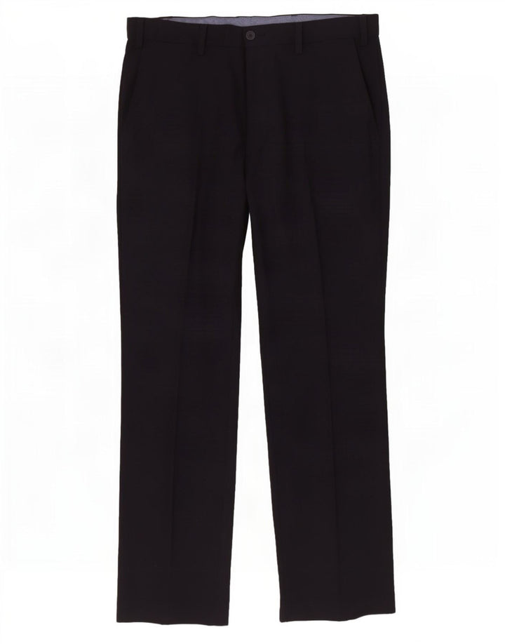 Marks & Spencer Pantalon Chino Regular Homme W34 L31 Bleu Marine Polyester
