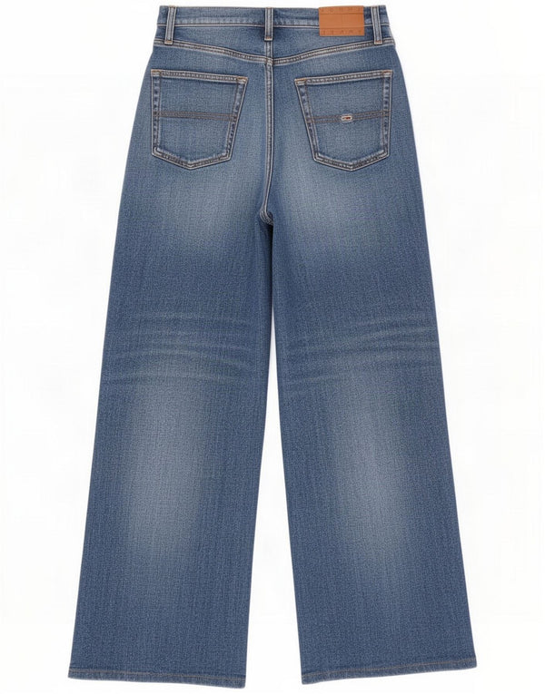 Tommy Hilfiger Claire pour femme - Jean court taille haute à jambe large W30 L25 Bleu