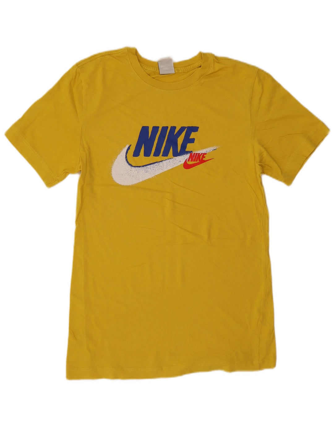 Nike T-shirt graphique pour homme en coton jaune petit