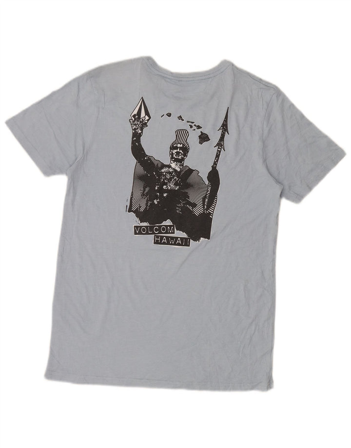 Volcom T-shirt graphique coupe moderne pour homme, petit, bleu, coton