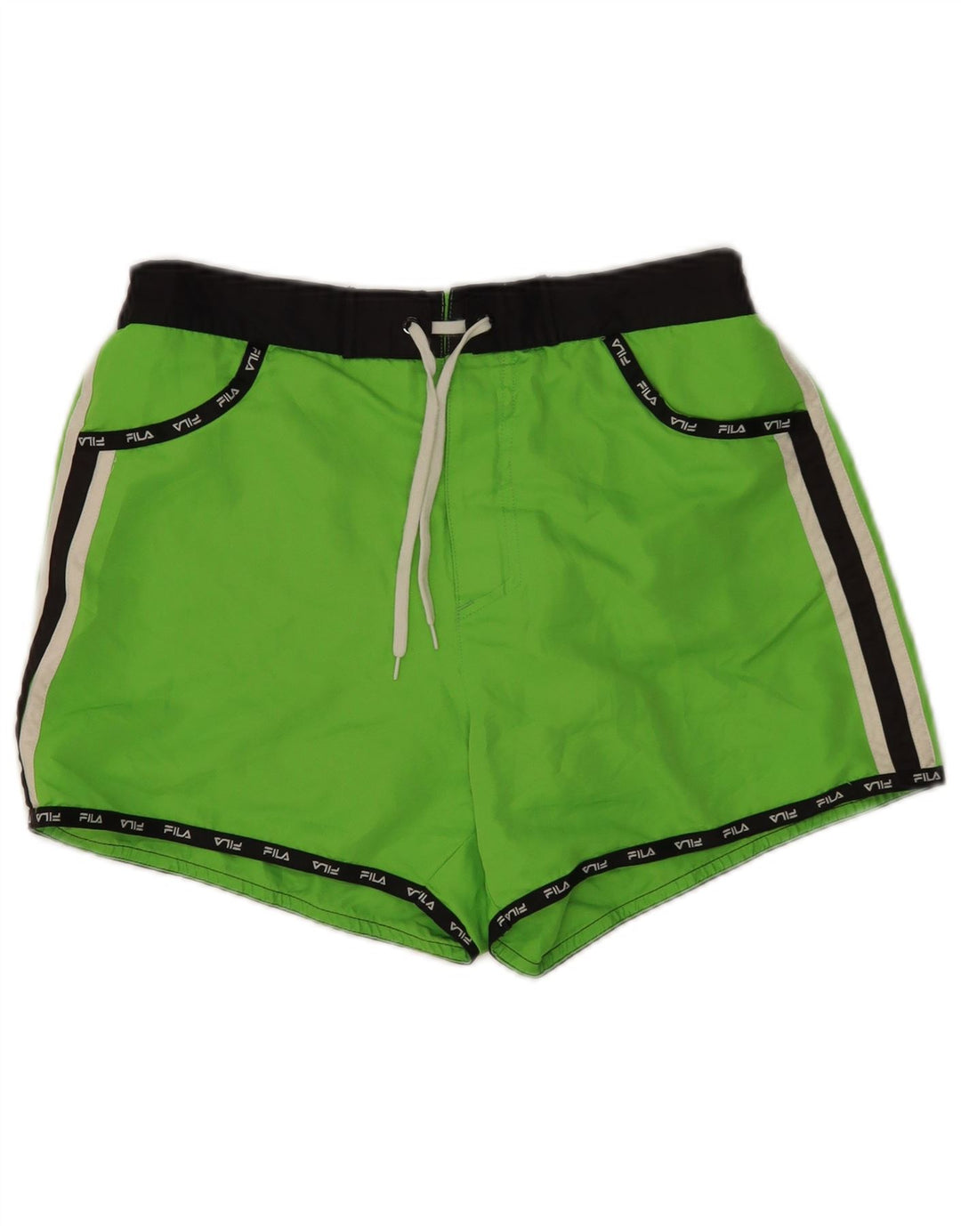 Fila Short de bain graphique pour femme UK 14 Large Vert Polyester