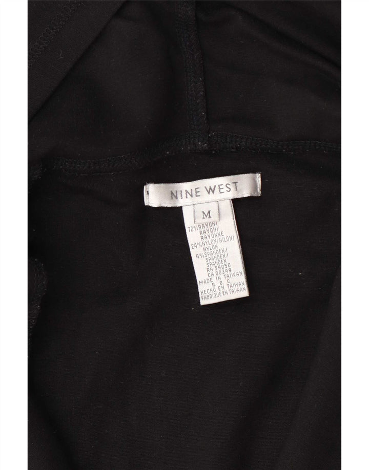 Nine West Pull à capuche zippé pour femme UK 12 Rayonne noire moyenne