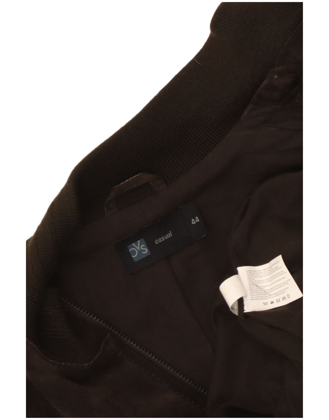 OVS Blouson Bomber Militaire En Daim Femme IT 44 Cuir Marron Moyen