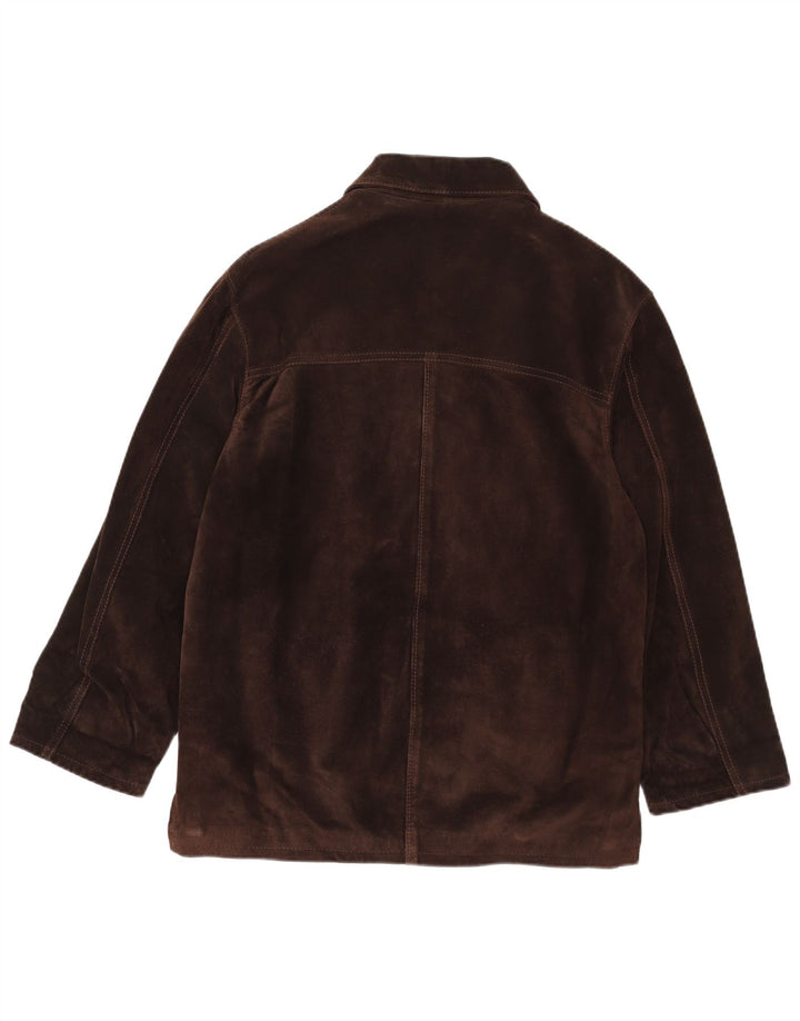 veste en daim homme vintage IT 44 XS Marron