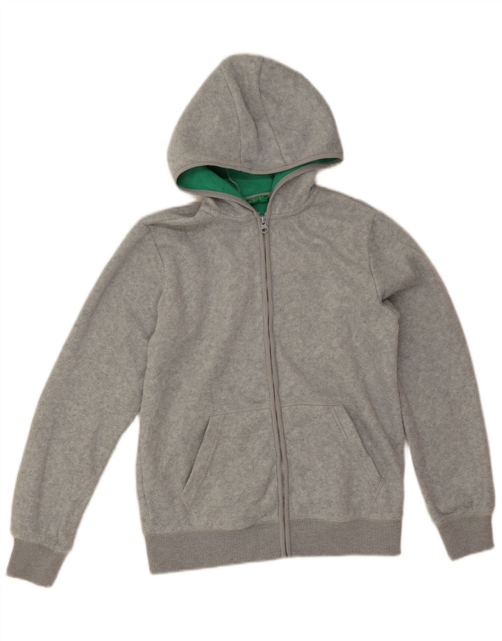 Benetton Veste Polaire à Capuche Garçon 13-14 ans 3XL Gris Polyester